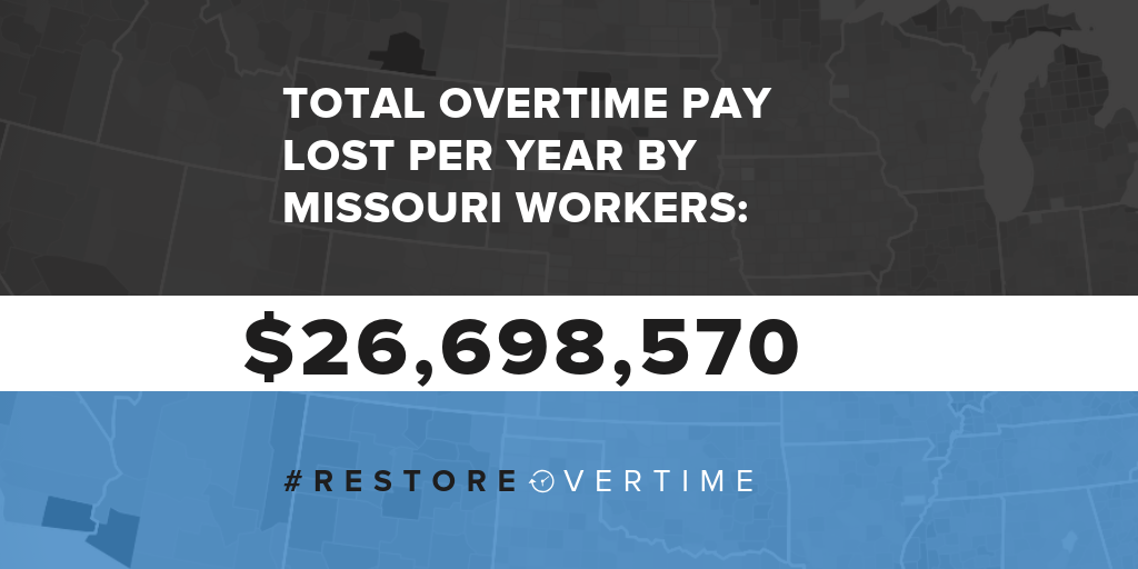 Analysis of How Much Missouri Workers Are Losing Under  Attorney General Josh Hawley’s Overtime Pay Cut